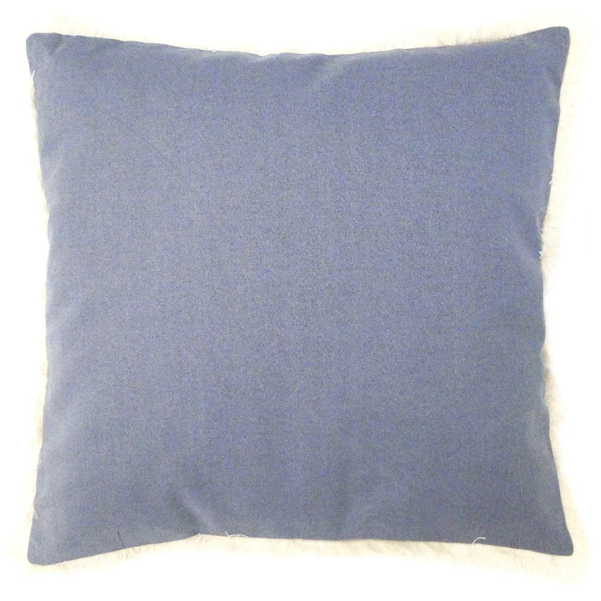Cushion Marine Blue with Fringe - Final Touch Decor