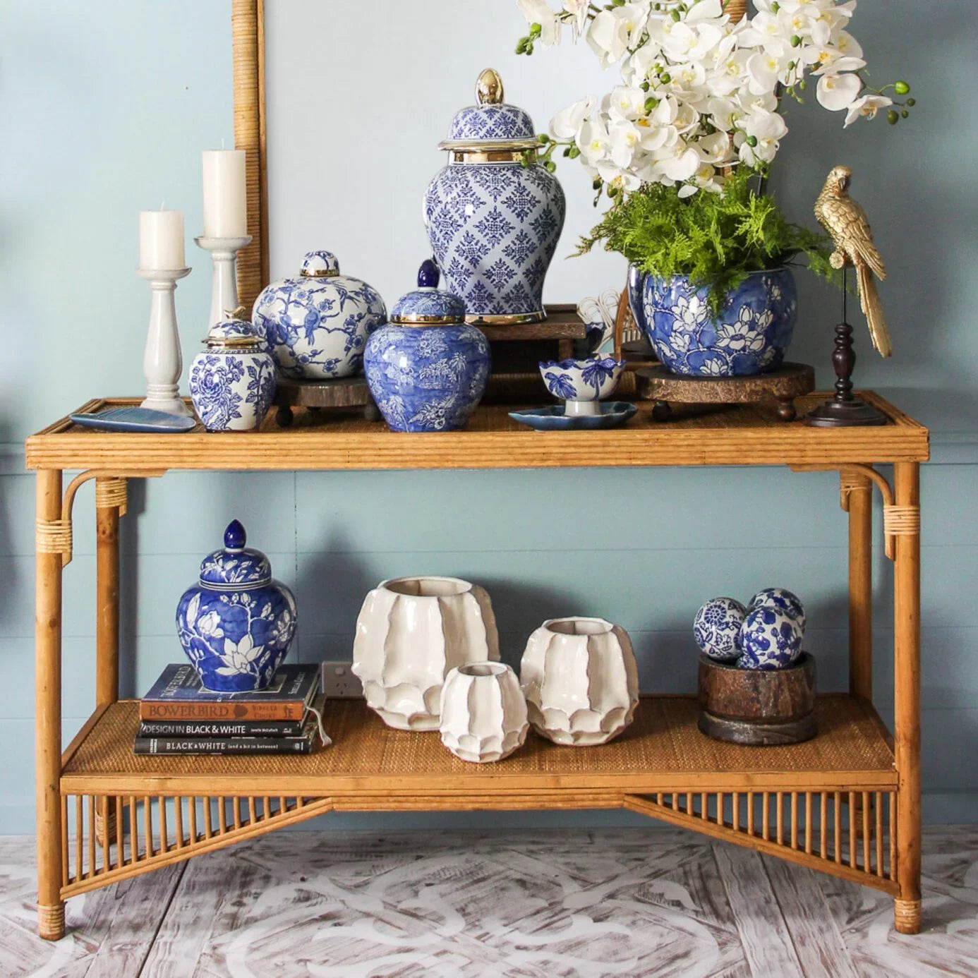 Natural Timber Rattan Console Table - Final Touch Decor