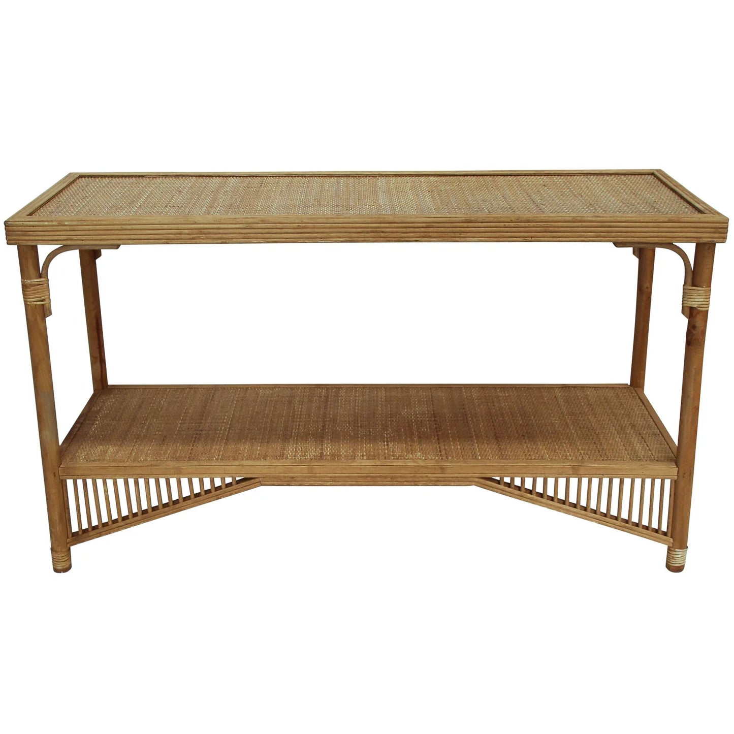 Natural Timber Rattan Console Table - Final Touch Decor