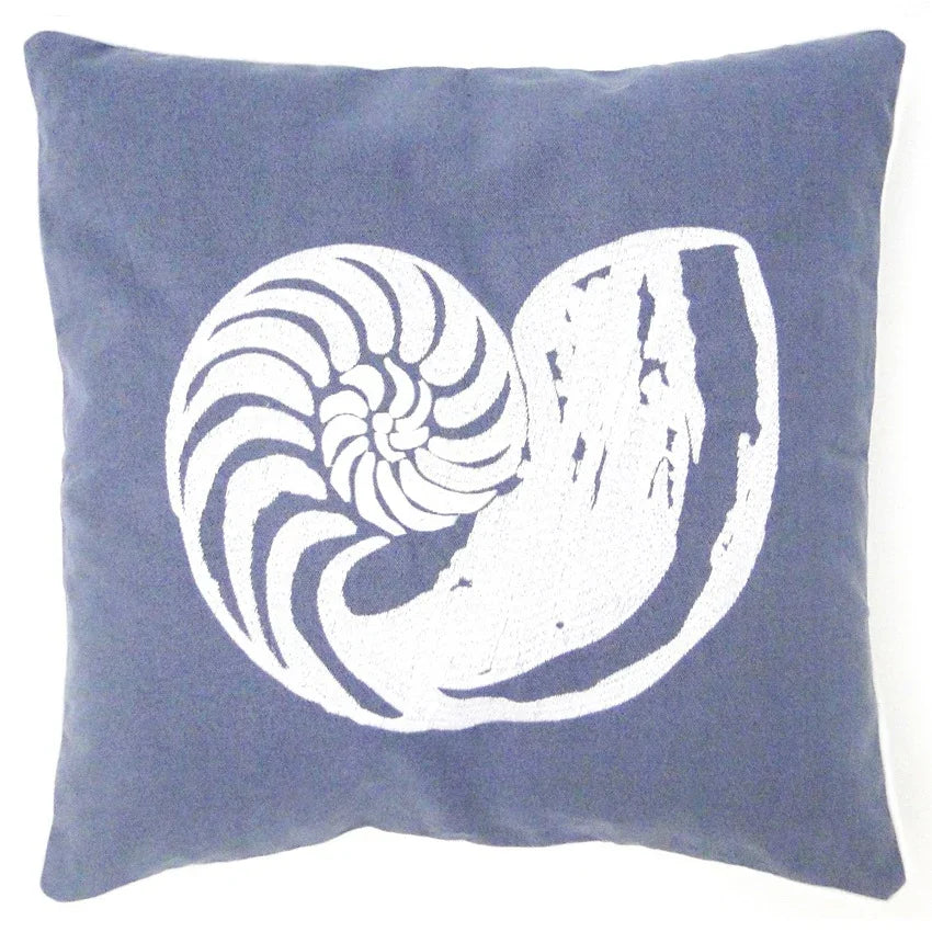 Nautilus Shell Cushion Blue - Final Touch Decor