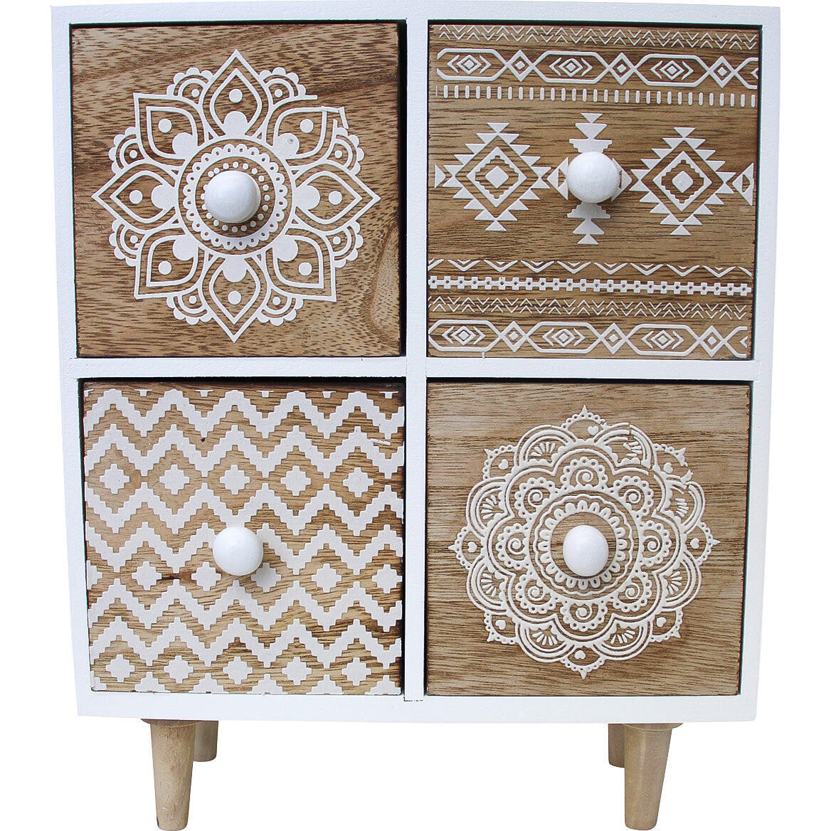 Boho Table Top 4 Draw Chest - Final Touch Decor