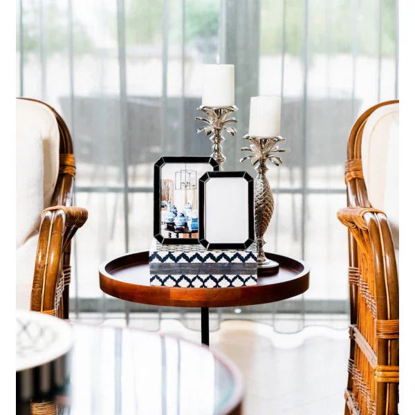 Palm Silver Candle Holder 32cm - Final Touch Decor