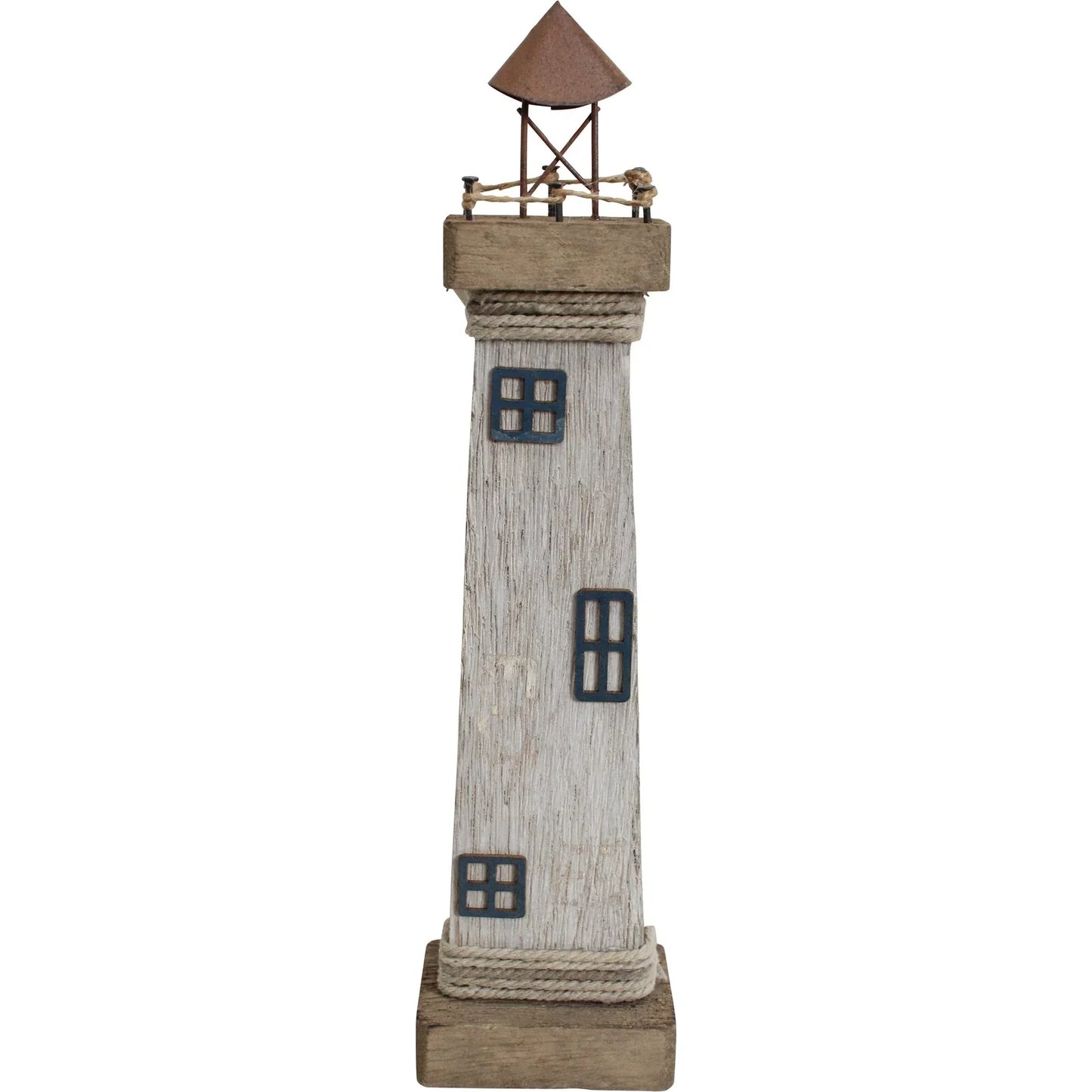 Rustic Lighthouse Black & White Wash - Final Touch Decor