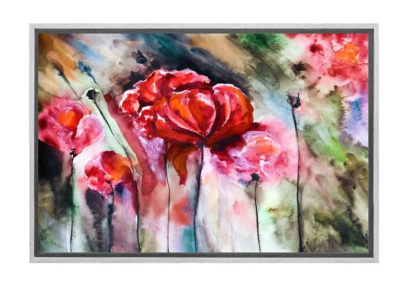 Red Poppy Abstract | Canvas Wall Art Print - Final Touch Decor