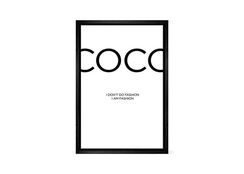 Coco I Am Fashion | Fashion Canvas Wall Art Print - Final Touch Decor