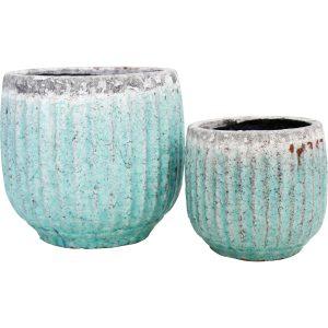 Avril Aqua Pot Set of 2 - Final Touch Decor