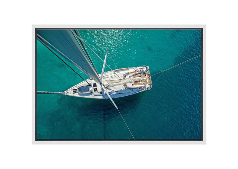 Yacht from Above | Canvas Wall Art Print - Final Touch Decor