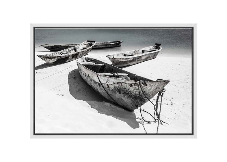 Rustic Boats on Beach | Canvas Wall Art Print - Final Touch Decor