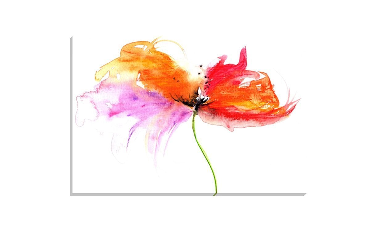 Red-Pink Flower | Canvas Art Print