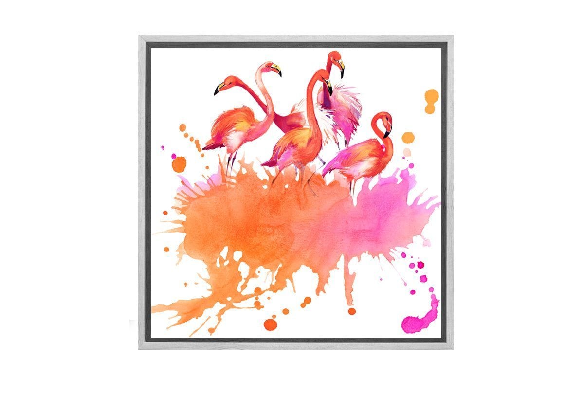 Flamingo Abstract | Canvas Art Print