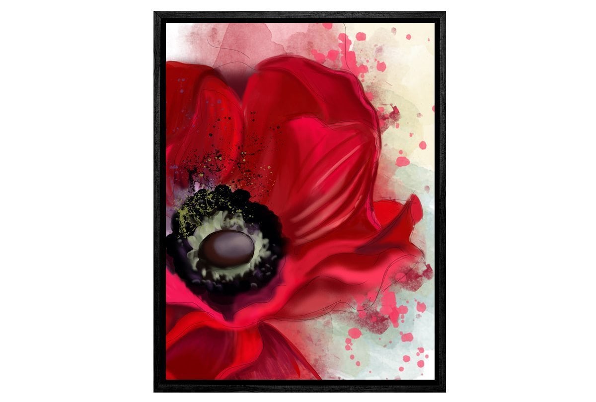 Scarlet Flower | Canvas Wall Art Decor