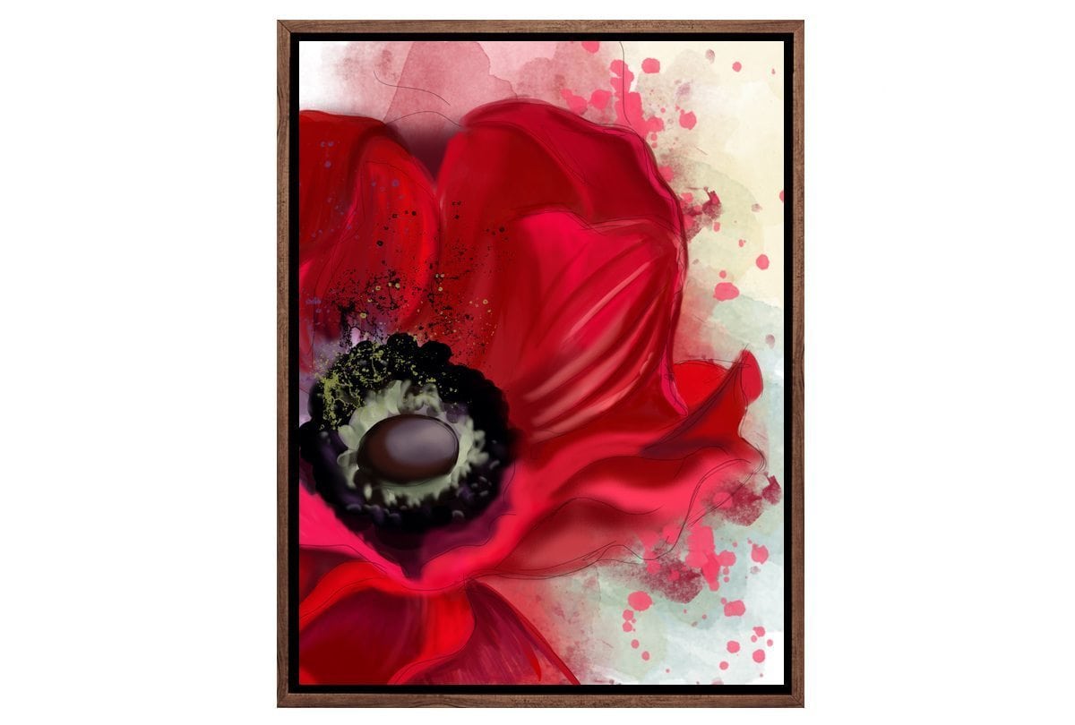 Scarlet Flower | Canvas Wall Art Decor
