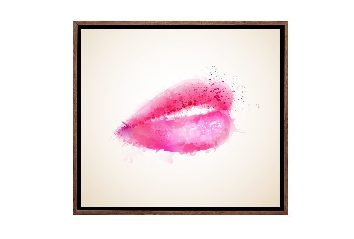 Pink Lips | Canvas Wall Art Print