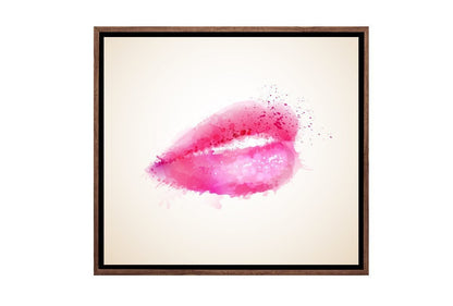 Pink Lips | Canvas Wall Art Print
