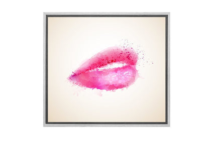 Pink Lips | Canvas Wall Art Print