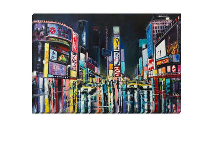 Rainy Night Times Square, NYC | Canvas Art Print