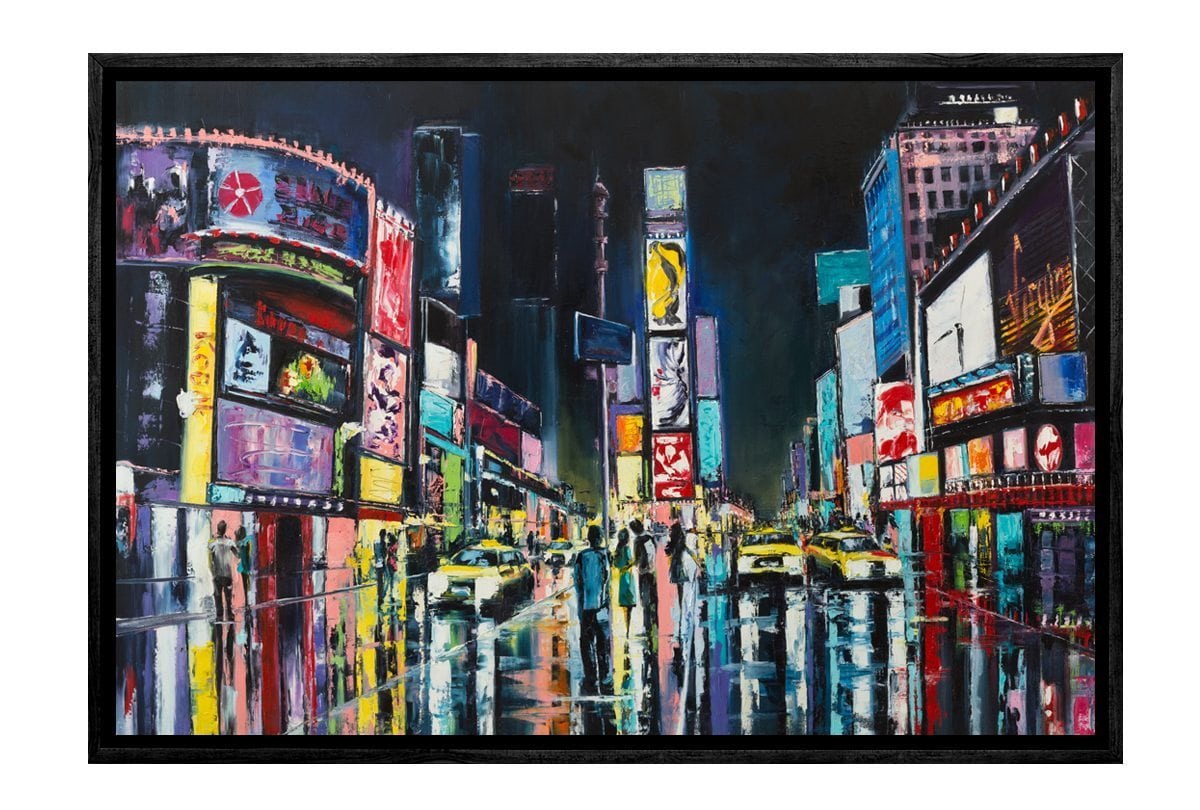 Rainy Night Times Square, NYC | Canvas Art Print