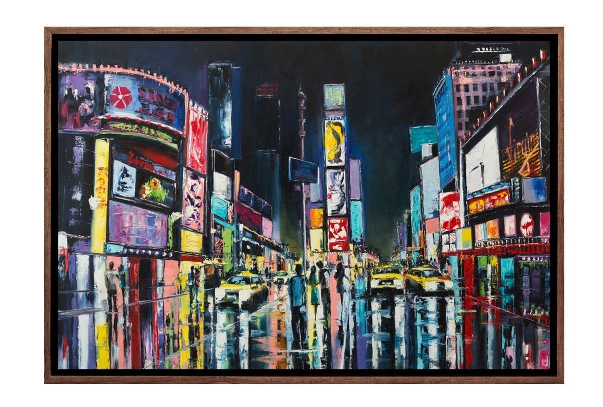 Rainy Night Times Square, NYC | Canvas Art Print