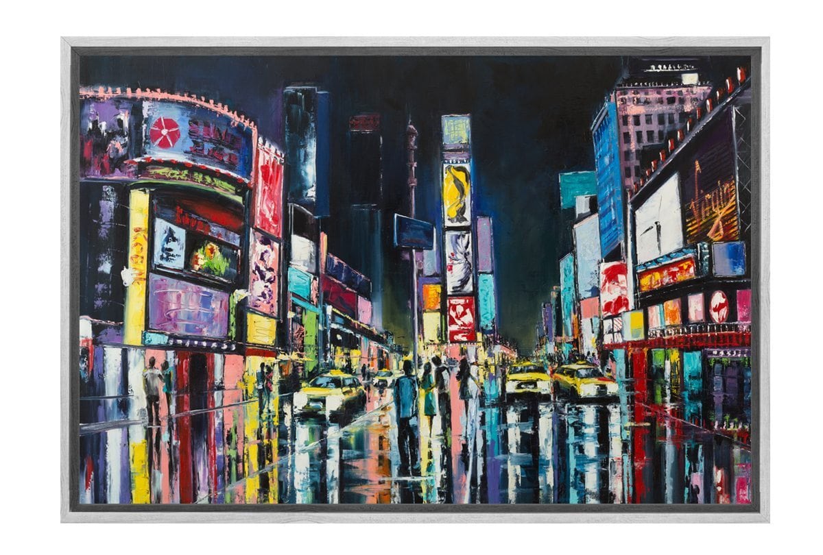 Rainy Night Times Square, NYC | Canvas Art Print