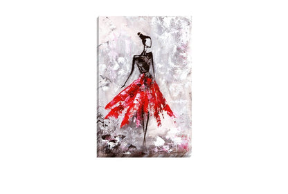 Woman in Red | Canvas Art Print