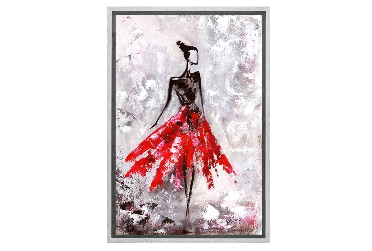 Woman in Red | Canvas Art Print