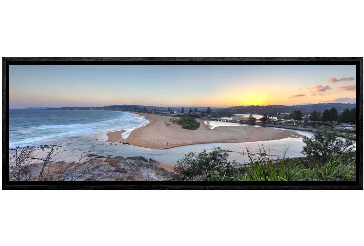 Beach & Lake Entrance, Nth Narrabeen, Australia | Canvas Wall Art Print