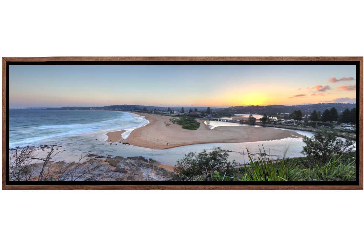 Beach & Lake Entrance, Nth Narrabeen, Australia | Canvas Wall Art Print