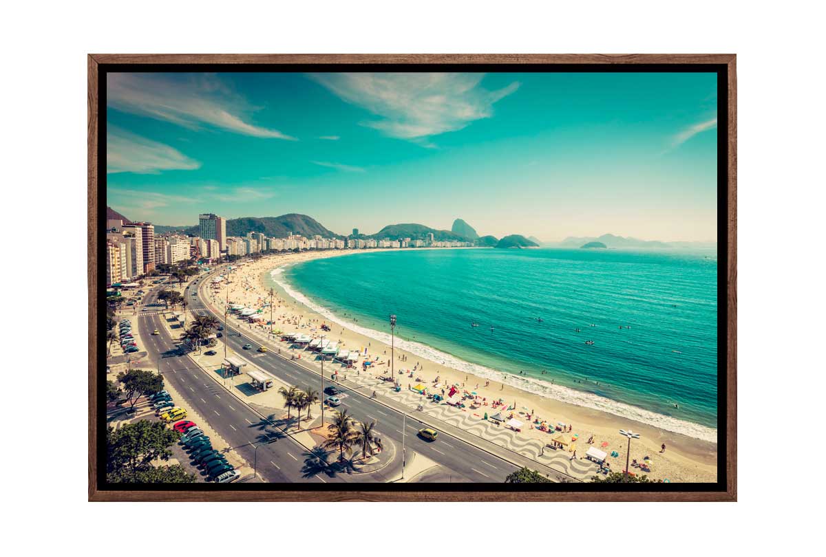 Copacabana Beachfront, Rio | Canvas Wall Art Print