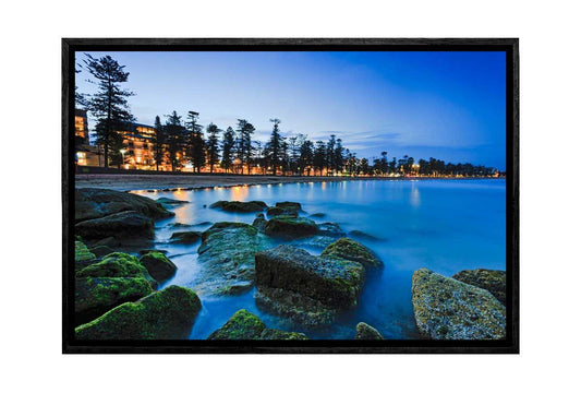 Manly Beach wall art print twilight coastal scene Sydney Australia