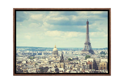 Aerial of Paris with Eiffel Tower, France | Canvas Wall Art Print