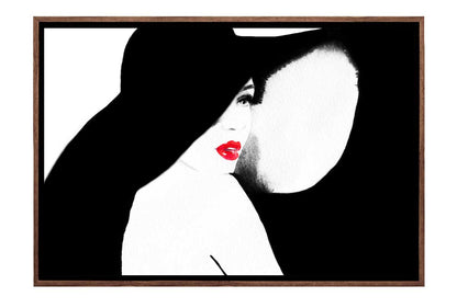 Lady in Large Hat | Canvas Wall Art Print