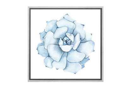 Green Watercolour Succulent | Canvas Wall Art Print