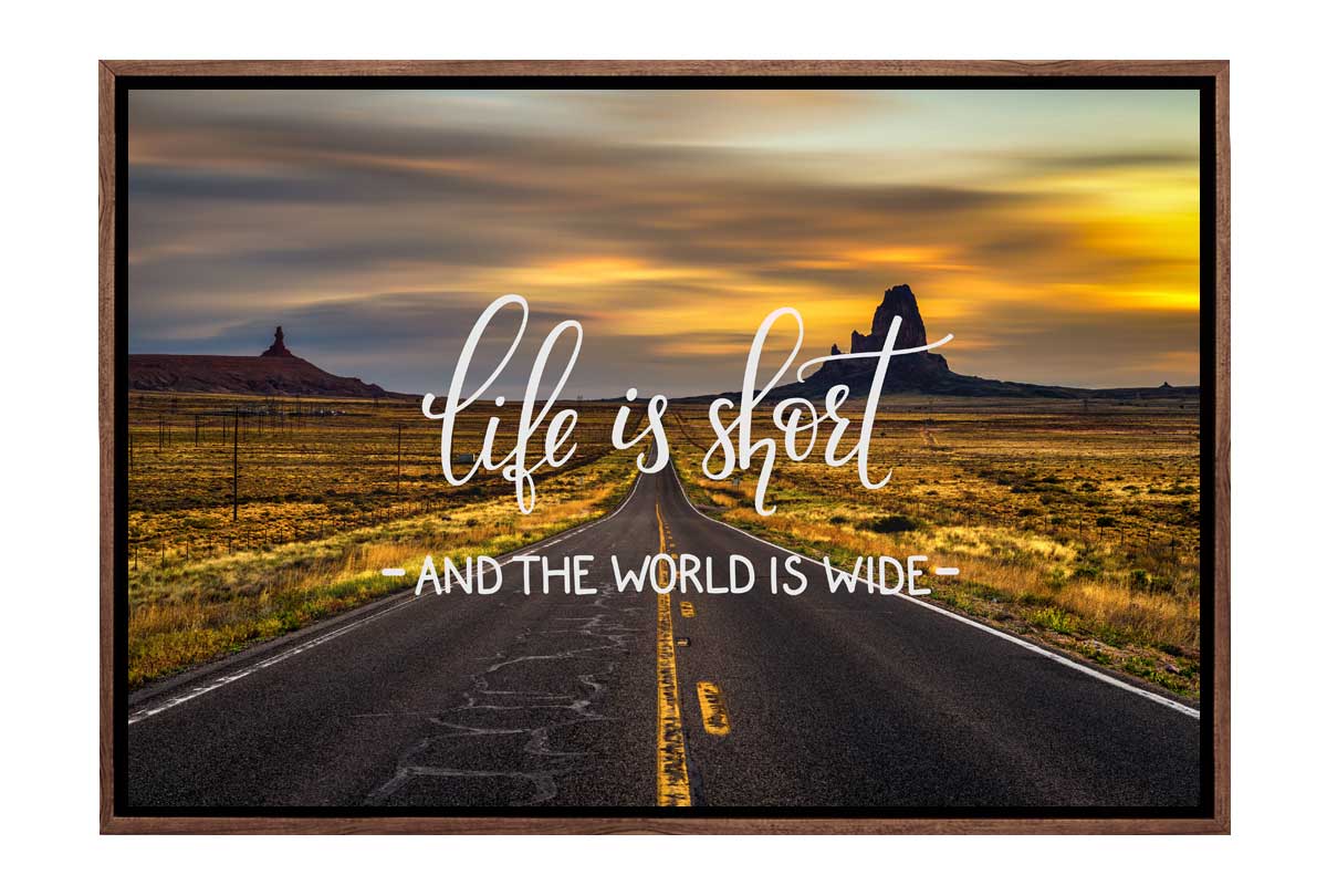 Life is Short | Canvas Wall Art Print