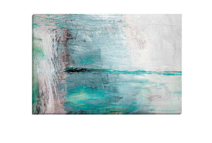 Teal and Grey Abstract | Canvas Wall Art Print
