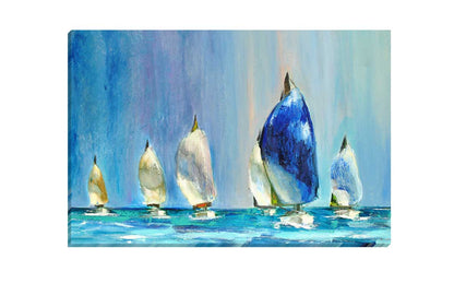 Yacht Race Painting | Canvas Wall Art Print