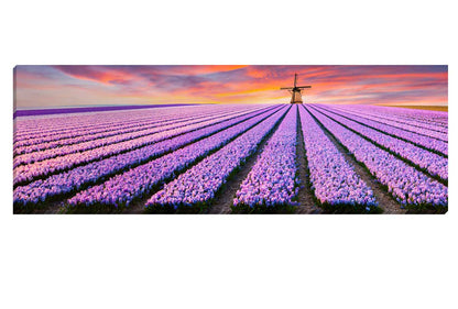 Rows of Purple Flowers | Canvas Wall Art Print