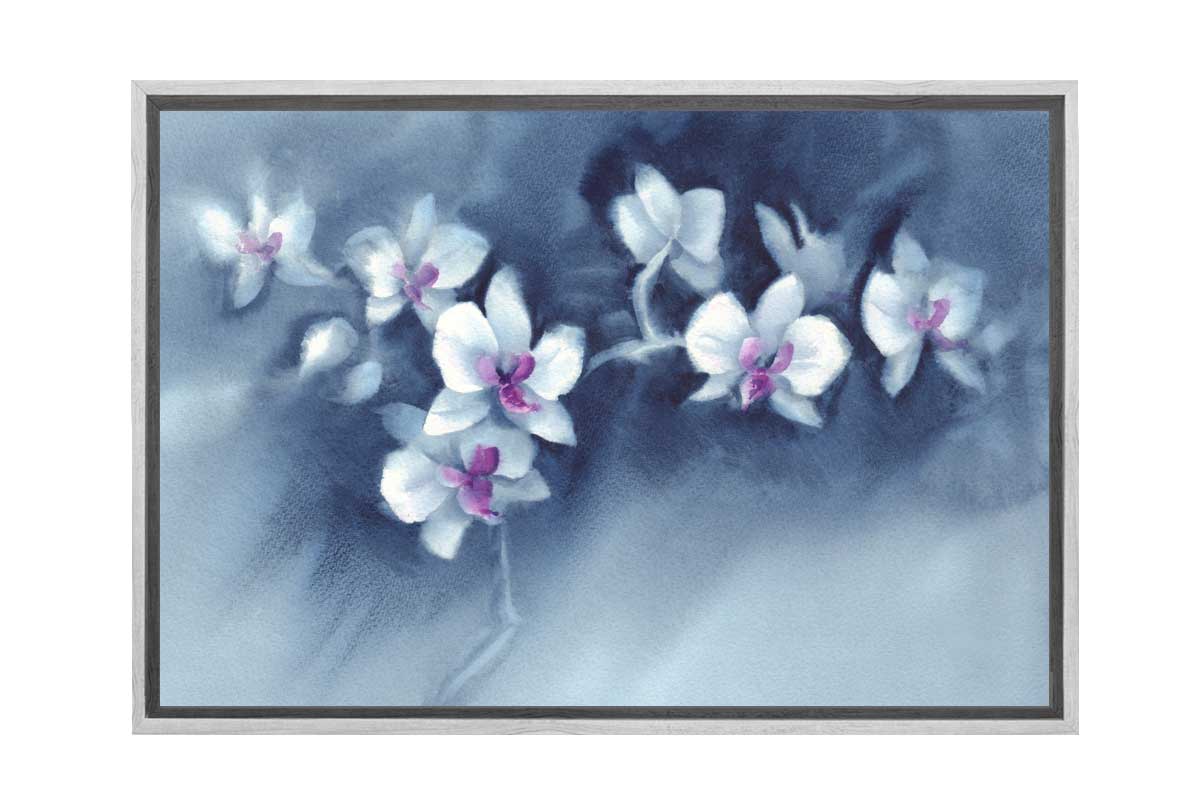 White Orchid Watercolour | Canvas Wall Art Print