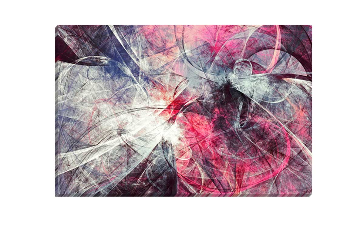 Pink, Grey, Black Abstract | Canvas Wall Art Print