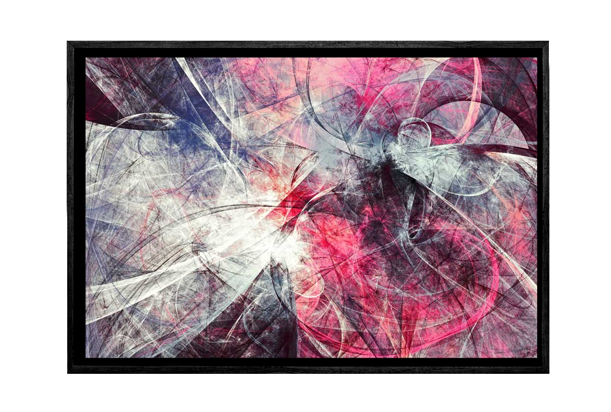 Pink, Grey, Black Abstract | Canvas Wall Art Print