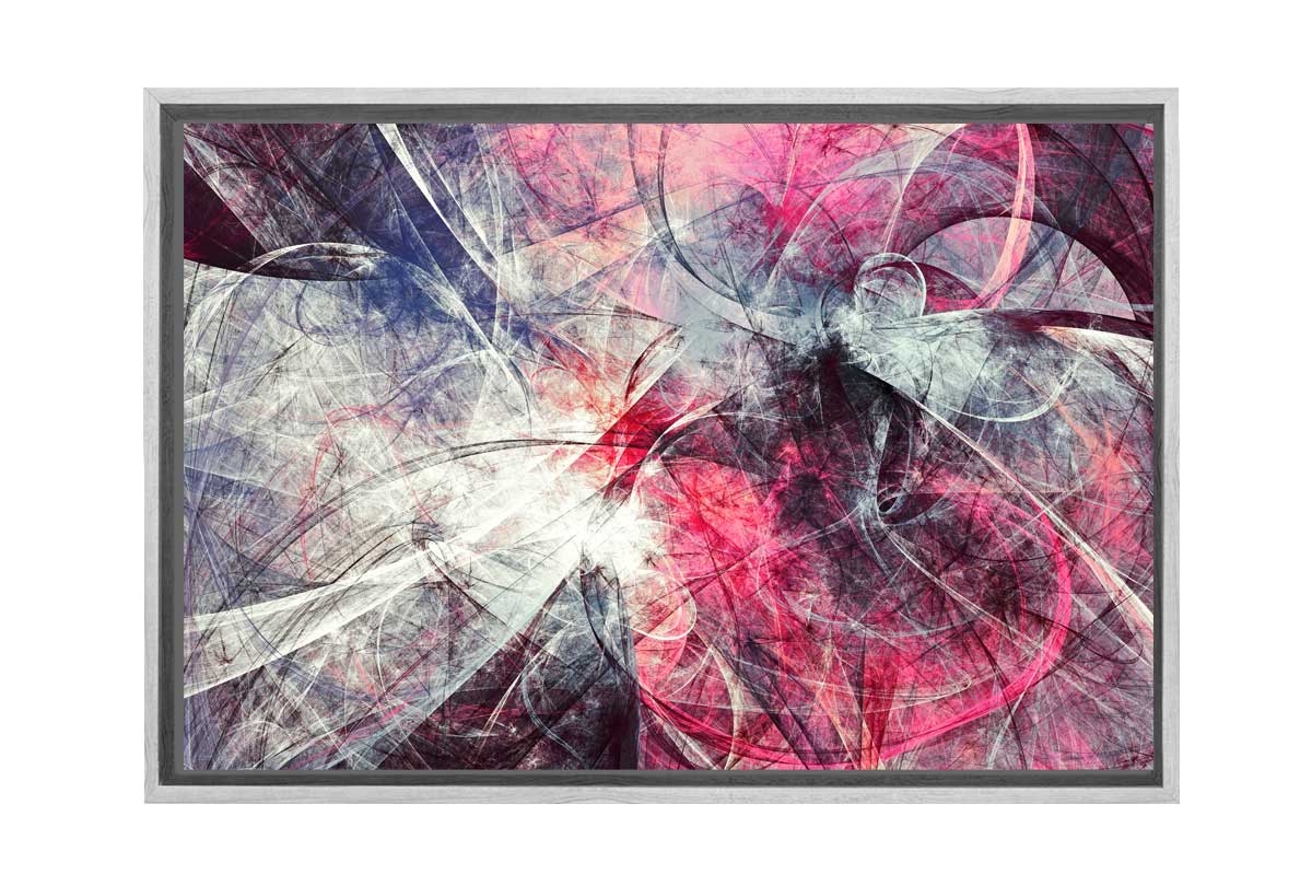 Pink, Grey, Black Abstract | Canvas Wall Art Print