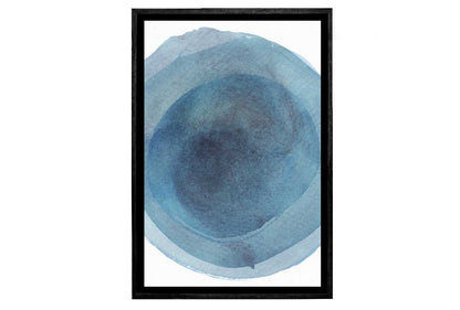 Blue Watercolour Circle | Canvas Wall Art Print
