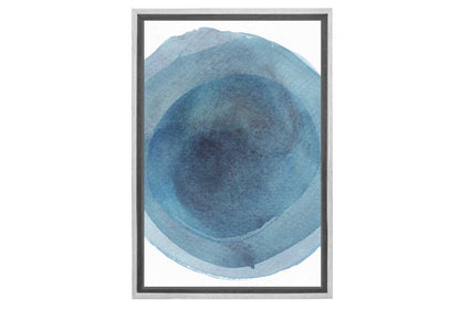 Blue Watercolour Circle | Canvas Wall Art Print