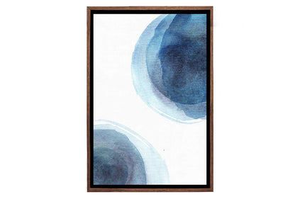 Blue Watercolour Circles | Canvas Wall Art Print