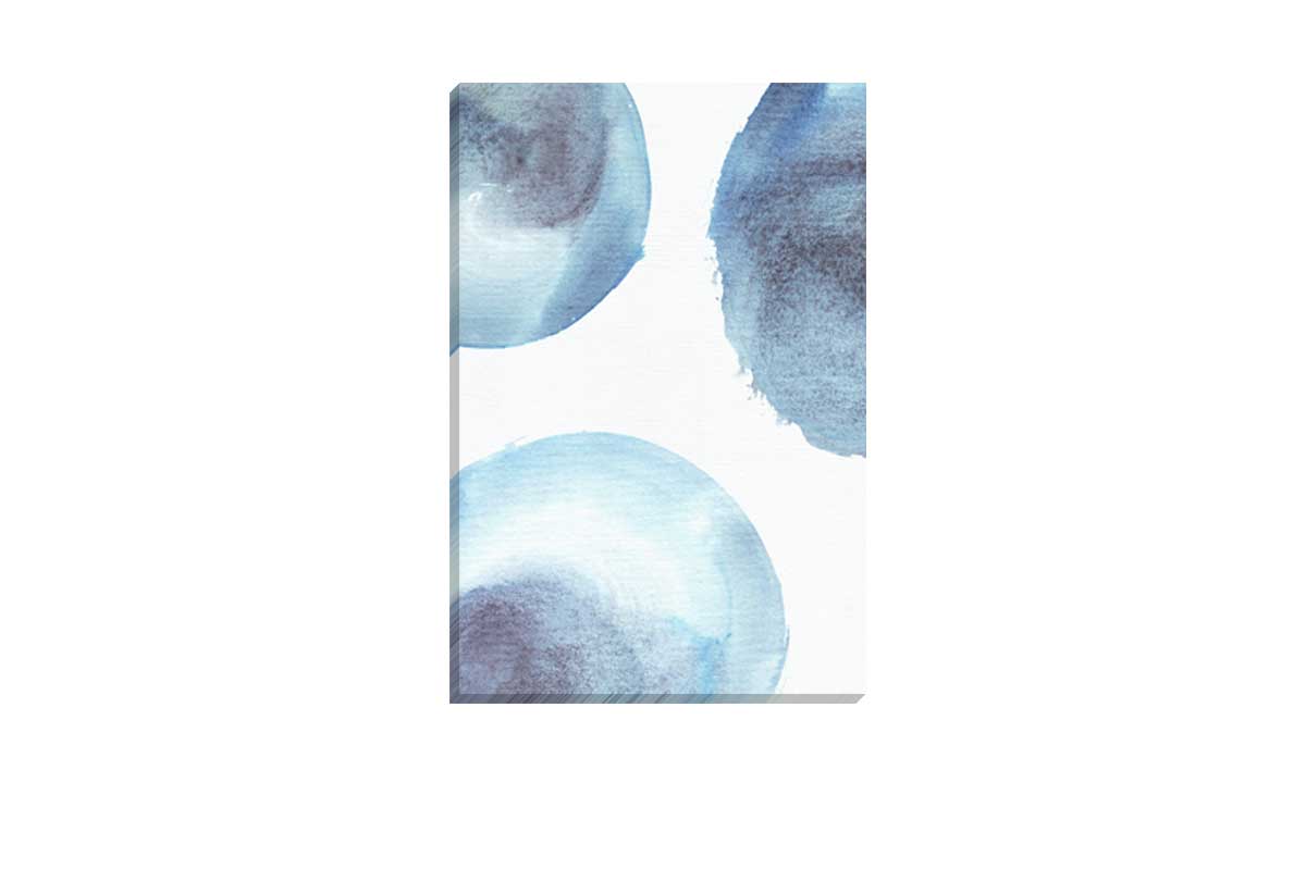 Blue Watercolour Circles 2 | Canvas Wall Art Print