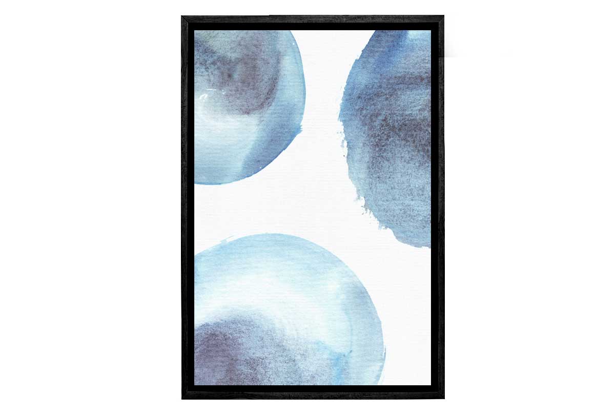 Blue Watercolour Circles 2 | Canvas Wall Art Print