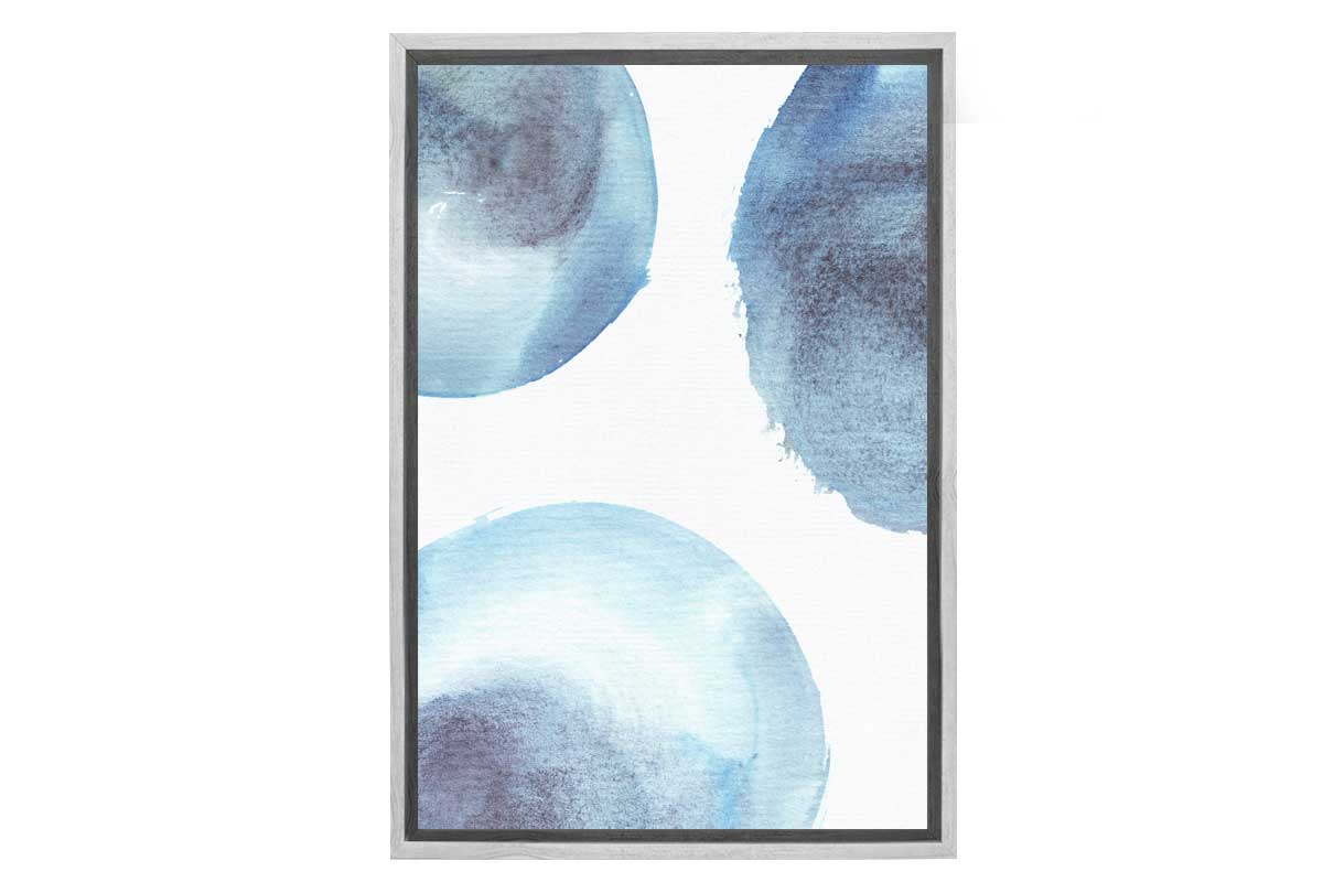 Blue Watercolour Circles 2 | Canvas Wall Art Print