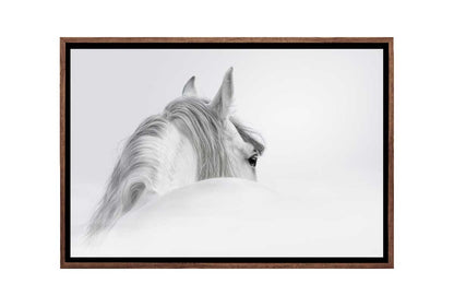 White Horse Print | Canvas Wall Art Print