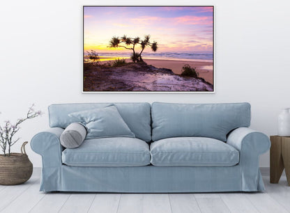 Fraser island wall art sunset
