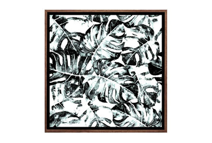 Black and White Monstera | Canvas Wall Art Print