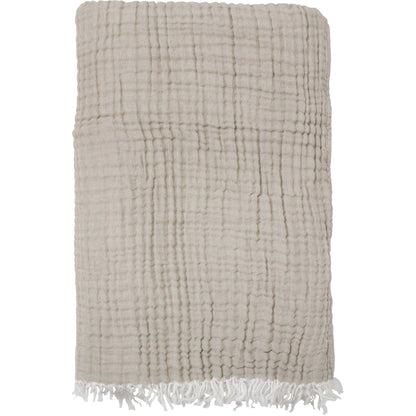 Stonewashed Muslin Throw/Blanket - 6 Layer Natural 150x250cm